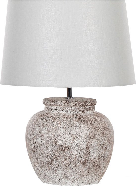 Beliani MAREB - Lampe de table - Beige - Céramique