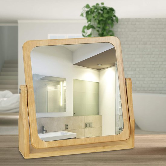 Tafelspiegel 30 × 20 cm bureauspiegel op standaard met verstelbare hoek