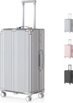 Voyagoux® - Reiskoffer Large - 113L - Koffers - Reiskoffer met wielen – Zilver