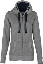 Women's Hooded Jacket met ritssluiting Grey Melange - XL