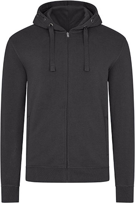 Men´s Hooded Jacket 'Premium' met ritssluiting Dark Grey - 5XL
