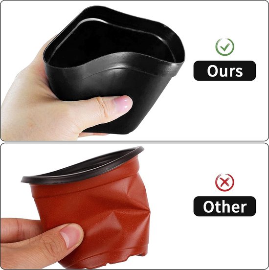 COM-FOUR® 60x Kweekpotten Voor Planten - Plantenpotten Voor Het Kweken Bloempot Voor Het Kweken Van Planten 060 Stuks Kweekpot 75x8cm