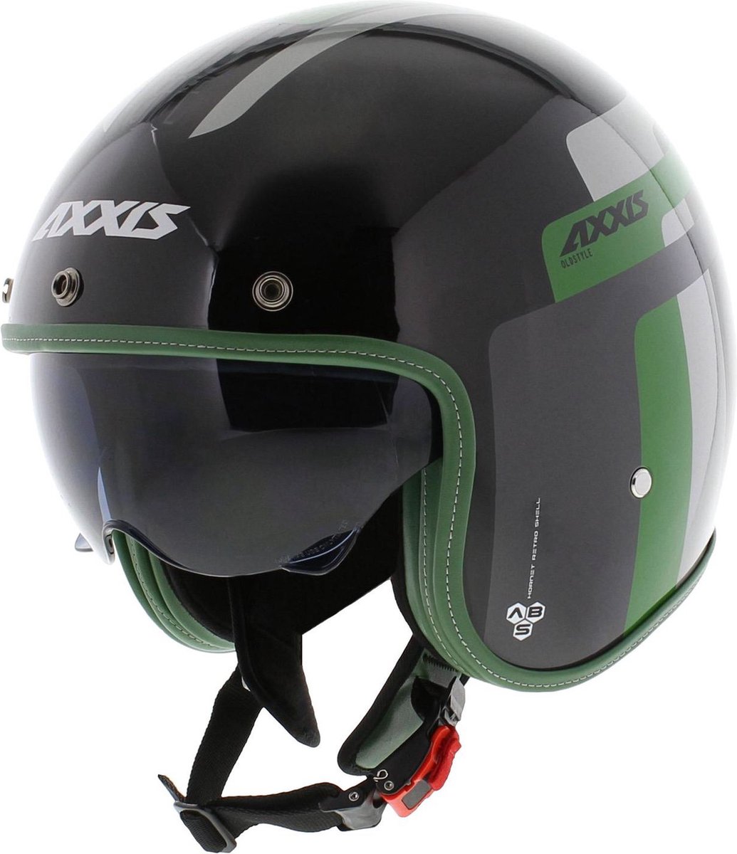 Axxis Hornet SV jethelm Old Style glans groen XL - Motor / Scooter helm