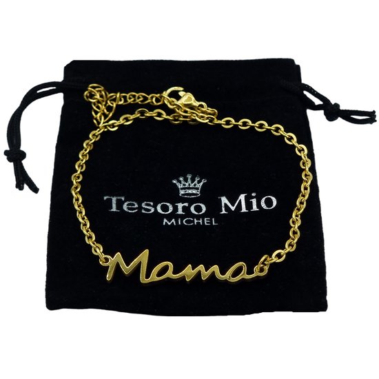Armband met tekst mama – Cadeau voor moeder / moederdag -Goudkleurig edelstaal