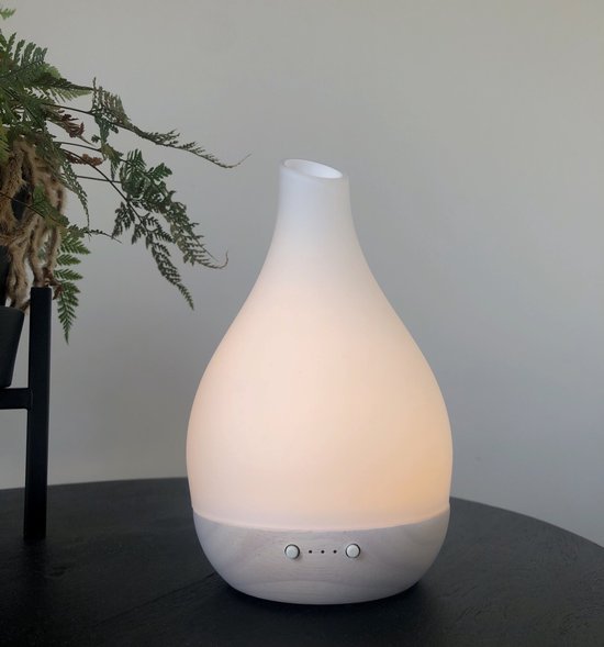 Aroma Diffuser - Beukenhout - Lamp - Vernevelaar - Inclusief olie