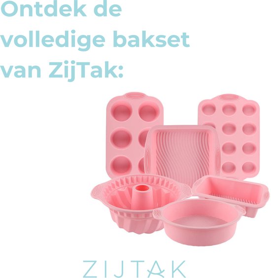 Silicone cakevorm rechthoekig – 25x12 cm – anti-aanbak – ideaal voor cake, bananenbrood, taart, brownies en desserts – flexibel, hittebestendig en pastel roze van kleur