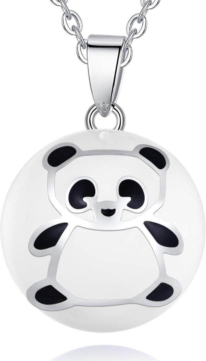 Goedkoopste Clariz zwangerschapsbel Panda zilver - zwangerschapsketting - zwangerschapsbelletje - bola