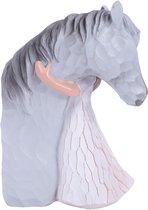 Engelfiguur - paarden, beschermengel-figuur voor vriendschap, vormgegeven, handbeschilderd meisje dat paardenfiguren omarmt, paardenliefhebbers-geschenken, cowgirl-geschenken, paardenverlies-herinneringsgeschenken