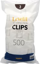 Levelit - Tegel levelling clips - 3mm - 500 stuks - Tegel Nivelleersysteem