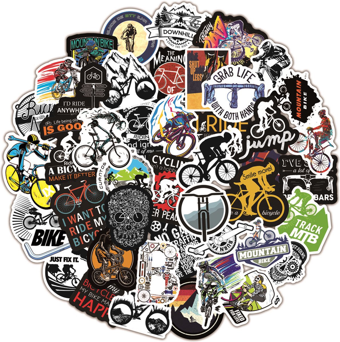 Lot De 6 Autocollants De Vélo Fleur - Stickers Voiture Imperméables 14.5 X 16 CM Pour Cadre, Scooter, Ordinateur Portable Et Décoration