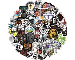 Mountainbike Fietsen Stickers - 50 stuks - met afbeeldingen en Grappige Teksten - Leuk cadeau voor fietsliefhebber Mountainbike Fietsen Stickers - 50 stuks - met afbeeldingen en Grappige Teksten - Leuk cadeau voor fietsliefhebber