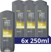 Dove Men+Care Sport Active+Fresh Douchegel - 6 x 250 ml - Voordeelverpakking