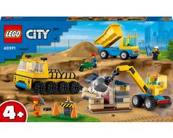 foto van LEGO City Kiepwagen, bouwtruck en sloopkraan Voertuigen Speelgoed - 60391
