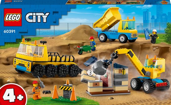 LEGO City Kiepwagen, bouwtruck en sloopkraan Voertuigen Speelgoed - 60391