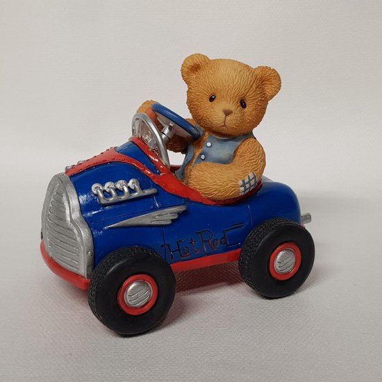 Cherished Teddies - 477559 - Ken Teddie Riding Hot Rod Figurine