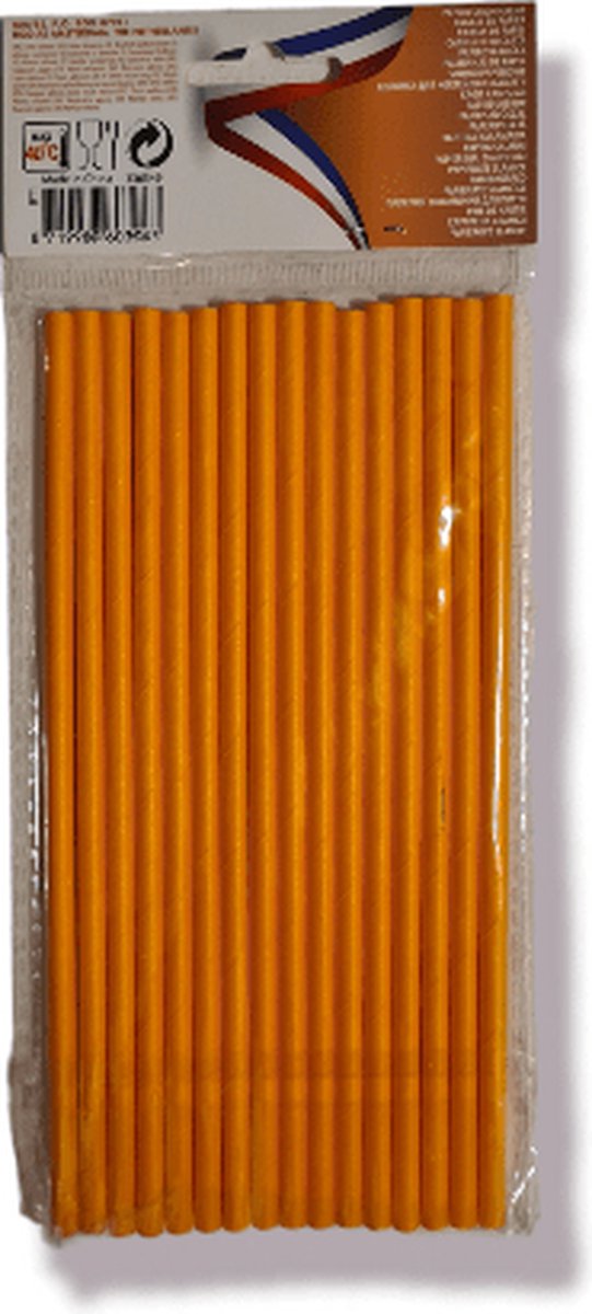 Papieren rietjes Oranje