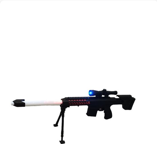 Speelgoedgeweer machine gun - LED licht, schietgeluiden- 63CM -Sniper--Speelgoed - 
