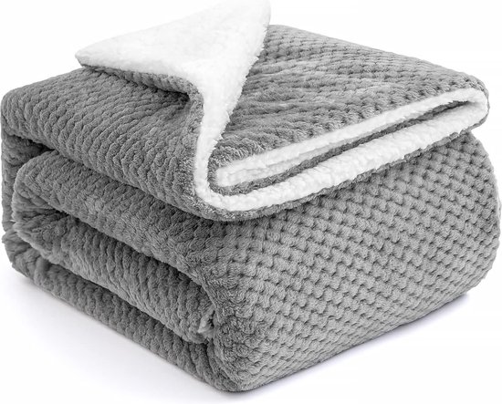 Couverture Polaire Couverture Fluffy Sherpa Polaire Vierge Solid Granule  Couvertures... | bol