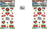 60x Tattoos Suriname - nep tatoo - Festival landen Surinaams thema feest fun plakplaatjes
