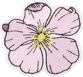 Bloem - Roos - Roze - Girls Strijk Embleem Patch 4 cm / 4.5 cm / roze