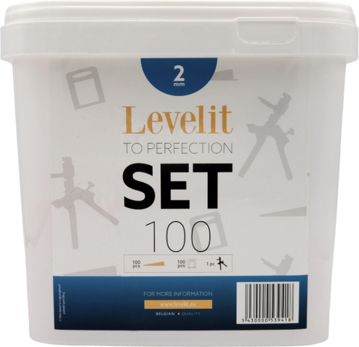 Levelit - Levelling Starterskit - Leveling Systeem - 2mm - 100 stuks