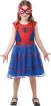 Rubies - Spiderman Kostuum - Spider Girl Tutu Kostuum Meisje - Blauw, Rood - Maat 96 - Carnavalskleding - Verkleedkleding
