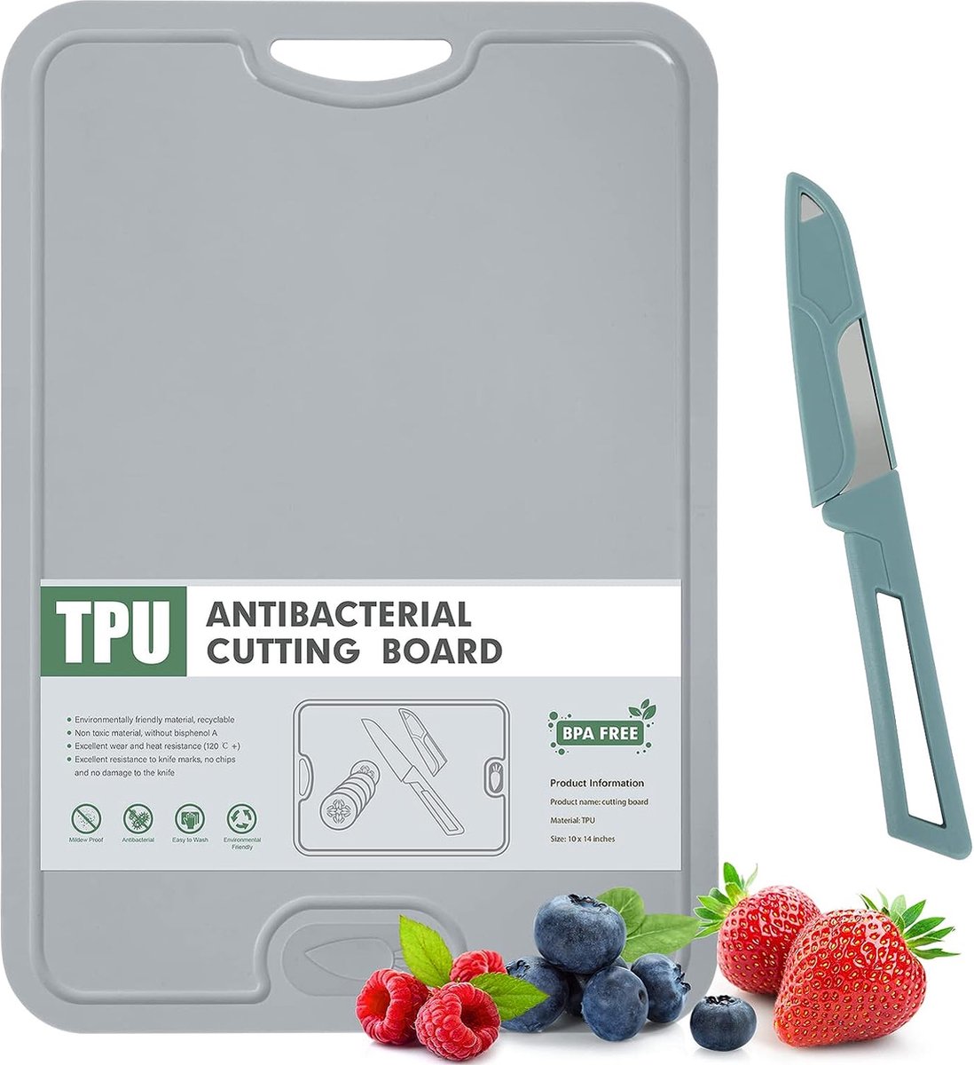 Gintan Flexibele TPU-snijplank, BPA-vrij met mes en sapgroef, krasbestendige flexibele snijplanken voor keuken, vaatwasmachinebestendig, gripvast, antislip (oranje Gintan Flexibele TPU-snijplank, BPA-vrij met mes en sapgroef, krasbestendige flexibele snijplanken voor keuken, vaatwasmachinebestendig, gripvast, antislip (oranje