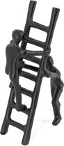Decoratie beeld metaal ladder zwart
