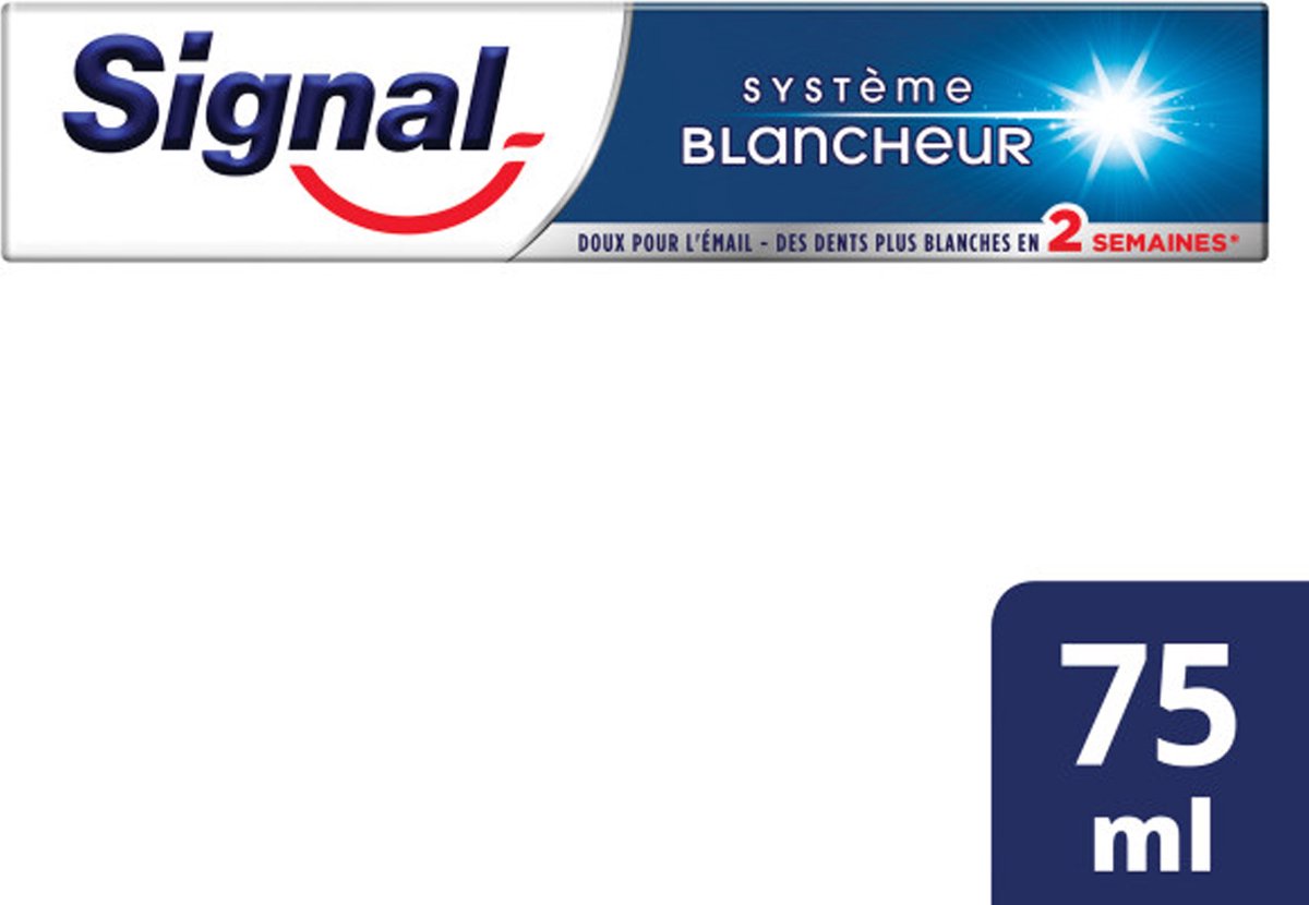 Signal - White System - Tandpasta - Wittere tanden in 2 weken - 75 ml - 12 stuks - Voordeelverpakking