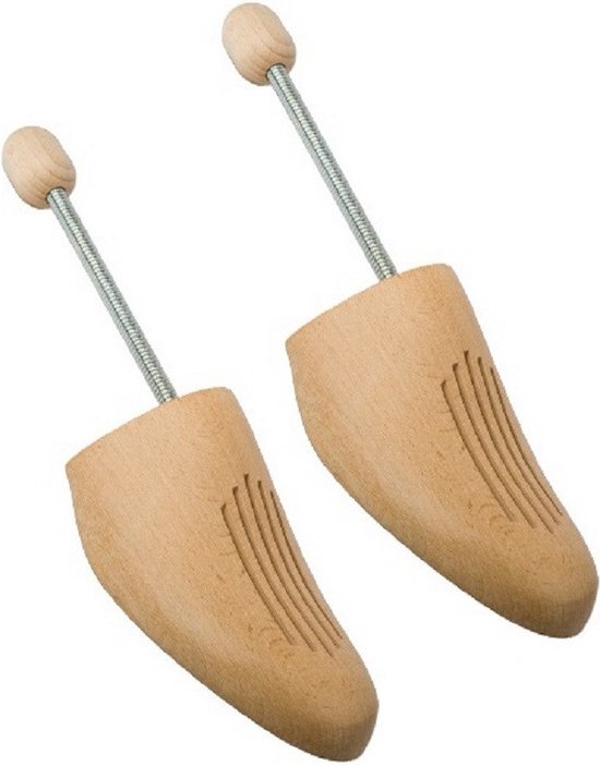 Set van 3x paar houten schoenspanners in maat 40/41 met spiraalveer - Luxe spanners houden uw schoen in model