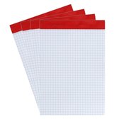 Set van 10x stuks notitieblokjes/opschrijfboekjes 15 x 10 cm 80 ruitjes paginas - Wiskunde/rekenen