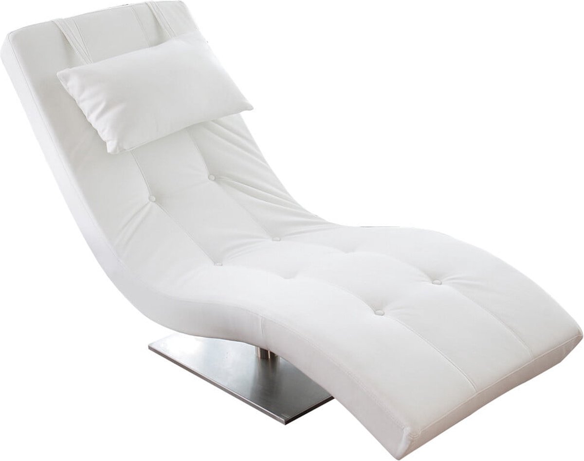 Relaxfauteuil Stacey Wit - Kunstleer