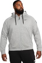 Nike therma-fit full-zip hoodie in de kleur grijs.