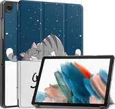 Case2go - Housse de tablette pour Samsung Galaxy Tab A9 Plus (2023) - Housse à trois volets avec fonction auto/réveil - 11 pouces - Bonne nuit