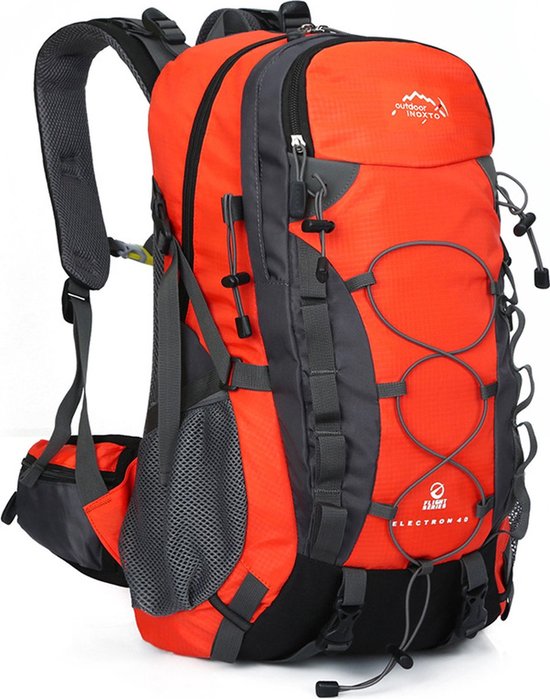 RAMBUX® - Backpack - Outdoor - Oranje - Wandelrugzak - Trekking Rugzak - Heupriem - Verkoelende Rug Padding - 40 Liter