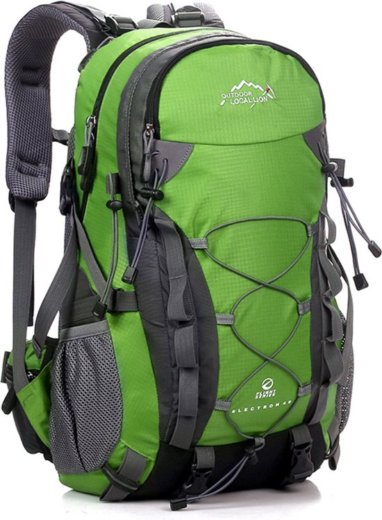 RAMBUX® - Backpack - Outdoor - Groen - Wandelrugzak - Trekking Rugzak - Heupriem - Verkoelende Rug Padding - 40 Liter