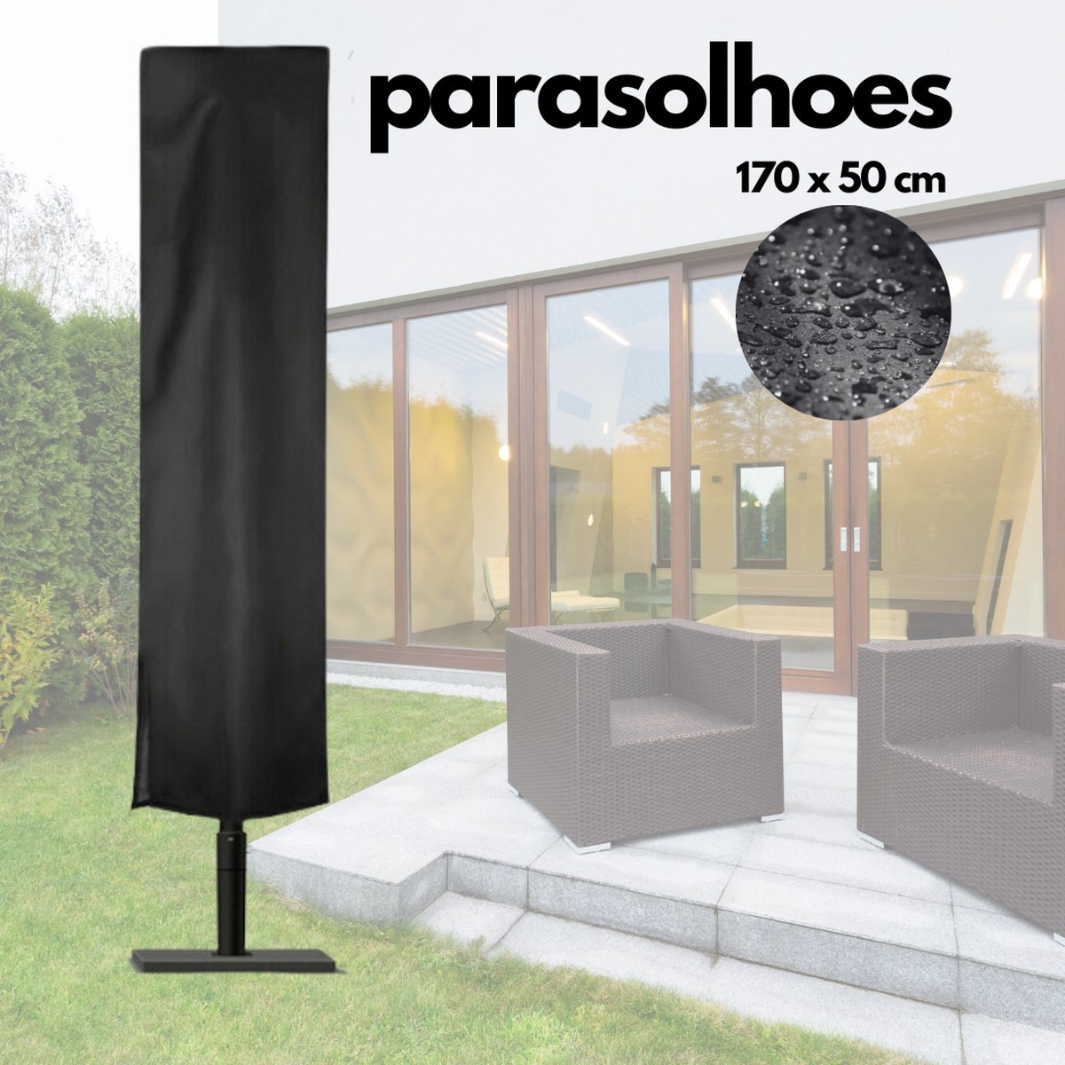 Evora Parasolhoes Waterbestendig 210T Polyester - 170 x 50 cm
