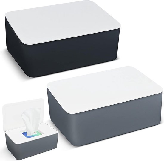 Billendoekjes box Zwart Grijs Tissue Box Wipe box