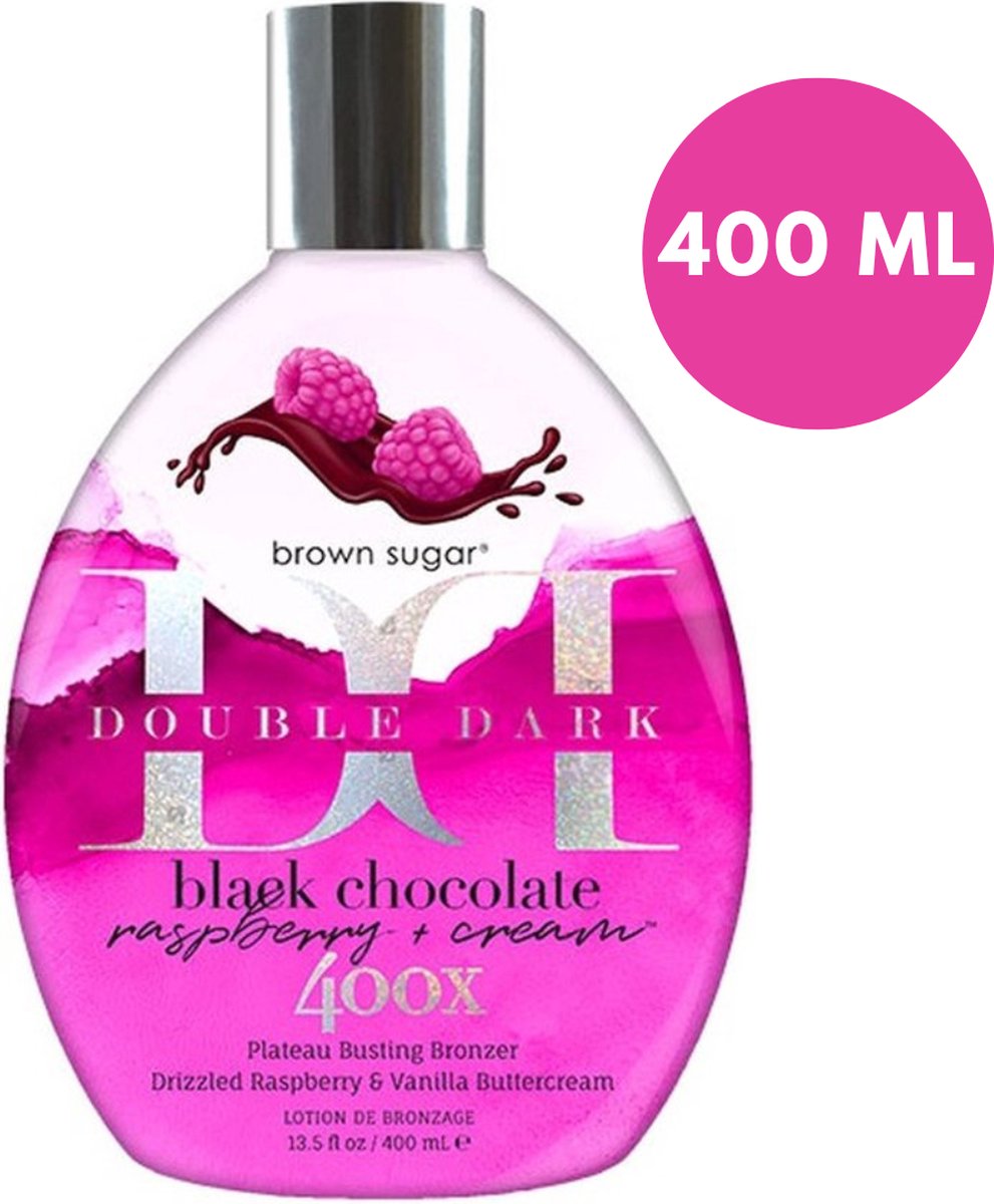Brown Sugar DOUBLE DARK BLACK CHOCOLATE FRAMBOZEN RASPBERRY CREAM Zonnebankcreme - DHA Bronzer - 400ml