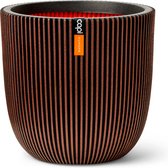 Capi Europe - Bloempot bol Groove NL - 43x41 - Koper - Opening Ø35 - Bloempot voor binnen en buiten - Levenslang garantie - Breukbestendig - 100% Recyclebaar - CO2 Neutraal geproduceerd - KGVCO933