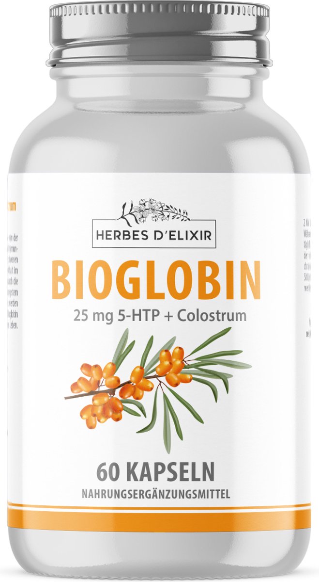Goedkoopste Herbes D'elixir Bioglobin 5-HTP Colostrum - Capsules 60 Stuks - Ondersteunt het immuunsysteem