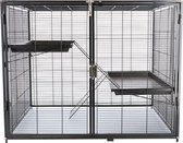 Cage à rats Keddoc Maison pour animaux Dessus Penthouse 93,5x63x76 cm Anthracite