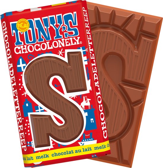 Tony’s Chocolonely Melk Chocolade letter