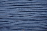 koord grijs blauw - 4 mm - jassenkoord - kledingkoord voor capuchon/jas/parka - 2 m hobbykoord - jeansblauw