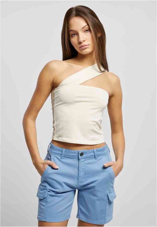 Urban Classics - One Strap Mouwloze top - L - Ivoorkleurig