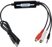 Ezcap EZCAP216 USB Audio converter - Analoog naar digitaal - 2xRCA - 1x 3,5mm AUX - USB 2.0