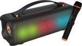 N-Gear Blazooka 703B - Draagbare Bluetooth Speaker - Karaoke Set - Met Microfoon & Verlichting - Zwart