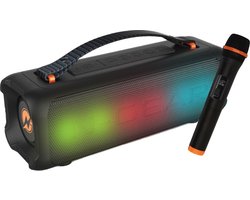 N-Gear Blazooka 703B - Bluetooth Speaker - Karaoke Set - Party Box met Microfoon - Zwart