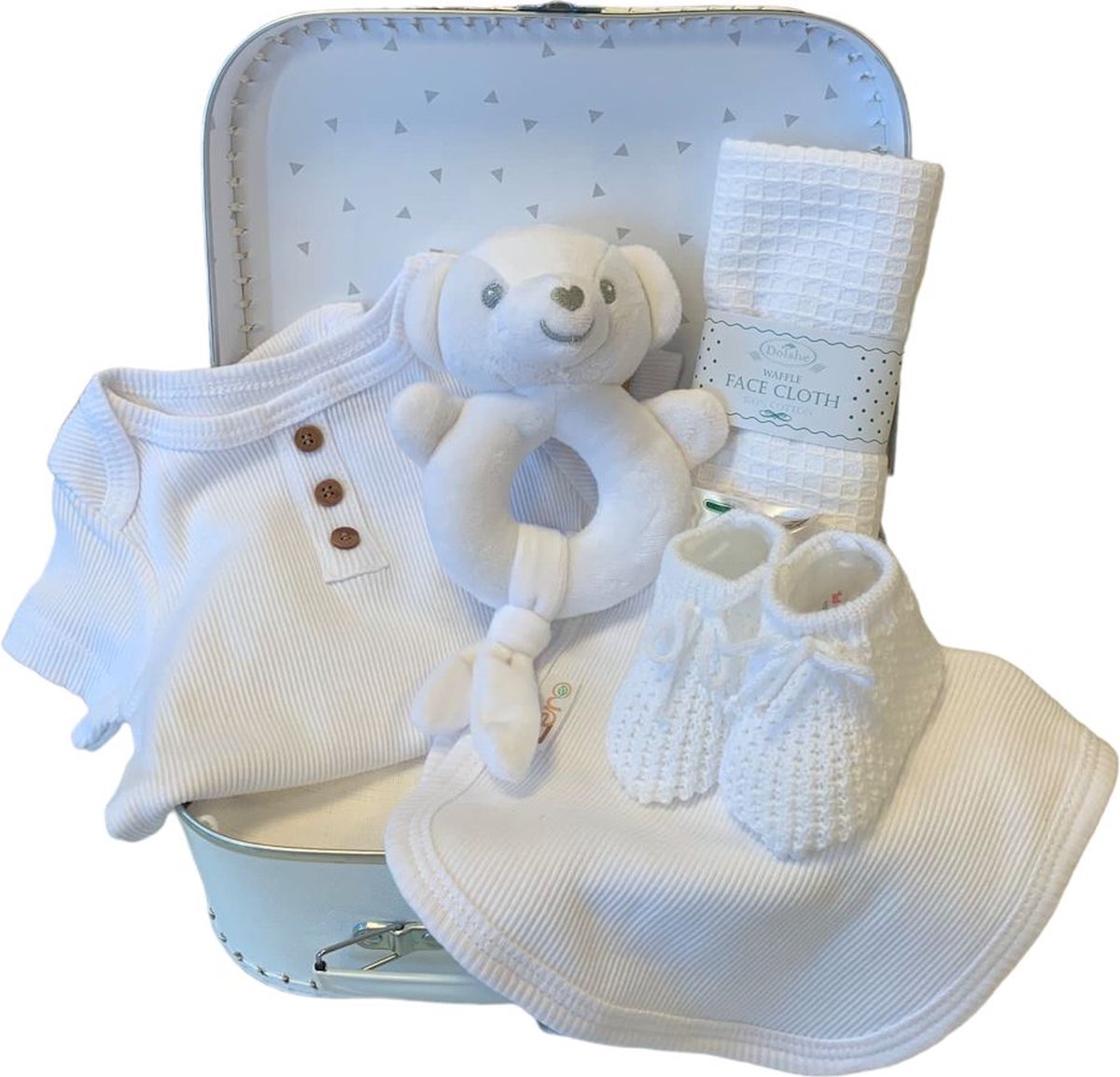 Goedkoopste Kraamcadeau Kraamkado unisex jongen meisje - unisex - baby geschenkset - kraamcadeau neutraal - baby memorie box - babyshower cadeau - gender neutraal babycadeau - 7 in 1 kado