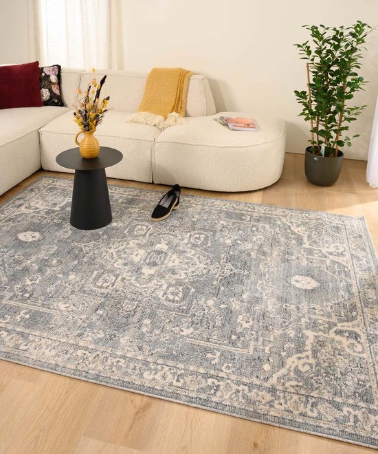 Vintage vloerkleed - Classic Bernard blauw/wit 160x230 cm